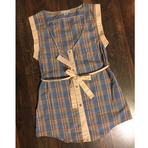 UO Urban Renewal Top plaid size small